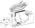 Section Diagram and Parts List for CB8DFC  General Electric Freezer