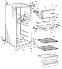 Section Diagram and Parts List for TA14SGBR  General Electric Refrigerator