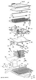 Section Diagram and Parts List for TBF14SGBR  General Electric Refrigerator