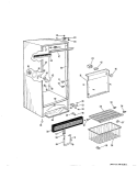 Section Diagram and Parts List for CAF16DGB  General Electric Freezer