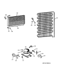 Section Diagram and Parts List for CAF16DGB  General Electric Freezer