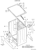 Part Location Diagram of WE20X0692 GE CABINET Assembly