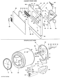 CABINET FRONT ASM. Diagram and Parts List for DDE9200GAL  General Electric Dryer