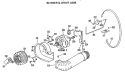 BLOWER & DRIVE ASM. Diagram and Parts List for DDE9200GAL  General Electric Dryer