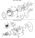 DRUM & HEATER ASSEMBLY Diagram and Parts List for DDE7109VML  General Electric Dryer