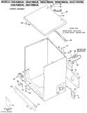 CABINET ASSEMBLY Diagram and Parts List for DDG5380GAL  General Electric Dryer