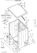 CABINET ASM. Diagram and Parts List for DDG9280GAL  General Electric Dryer