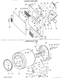 CABINET FRONT ASM. Diagram and Parts List for DDG9280GAL  General Electric Dryer