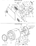 CABINET FRONT ASM. Diagram and Parts List for DDG9280DFL  General Electric Dryer