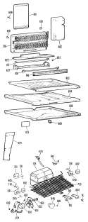Section Diagram and Parts List for TBX18LGBR  General Electric Refrigerator