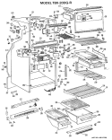 Section Diagram and Parts List for TBX20DGRR  General Electric Refrigerator
