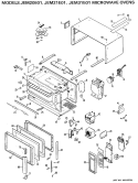 MICROWAVE OVEN Diagram and Parts List for JEM21E01  General Electric Microwave