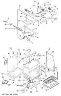 Section Diagram and Parts List for JGBS16EH1  General Electric Range