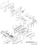 Section Diagram and Parts List for JGBS16PH1  General Electric Range