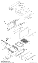Section Diagram and Parts List for JGSS03PH1  General Electric Range
