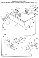 CONSOLE, CONTROLS Diagram and Parts List for DDP1280GAW  General Electric Dryer