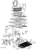 Section Diagram and Parts List for TBX18BGRR  General Electric Refrigerator