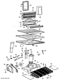Section Diagram and Parts List for TBX18AGRR  General Electric Refrigerator