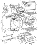 Section Diagram and Parts List for TBX18DGRR  General Electric Refrigerator