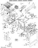 Section Diagram and Parts List for GSC402-05  General Electric Dishwasher