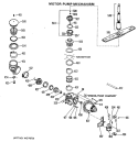 MOTOR - PUMP MECHANISM Diagram and Parts List for GSC702-06  General Electric Dishwasher