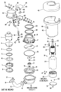 Section Diagram and Parts List for GFB1050-02  General Electric Food Waste Disposer