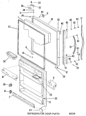 REFRIGERATOR DOOR PARTS Diagram and Parts List for TCX20ZGB  General Electric Refrigerator