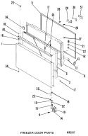 FREEZER DOOR PARTS Diagram and Parts List for TCX20ZGB  General Electric Refrigerator