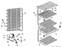 Section Diagram and Parts List for CA21DJC  General Electric Freezer
