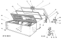 Section Diagram and Parts List for CB22DJB  General Electric Freezer
