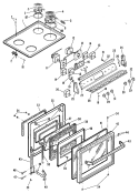 Section Diagram and Parts List for JDC26GH2  General Electric Range