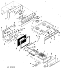 Part Location Diagram of WB61X0227 GE BACKSPLASHER ALM