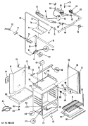 Section Diagram and Parts List for JGBC16GEH2  General Electric Range