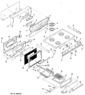 Section Diagram and Parts List for JGBC17GEH2  General Electric Range