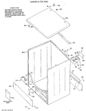 CABINET & TOP ASM. Diagram and Parts List for DDC5000FAL  General Electric Dryer