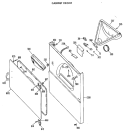 CABINET FRONT Diagram and Parts List for DDE7110VML  General Electric Dryer
