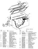 Section Diagram and Parts List for CB25DFC  General Electric Freezer