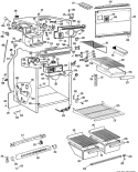 Section Diagram and Parts List for TBX18AHBR  General Electric Refrigerator