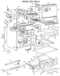 Section Diagram and Parts List for TBX18ZHBR  General Electric Refrigerator