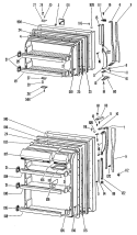 Section Diagram and Parts List for TBX19THBR  General Electric Refrigerator