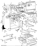 Part Location Diagram of WR71X1746 GE SHELF DOOR MODULE Assembly