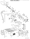 Section Diagram and Parts List for TBX22RHCR  General Electric Refrigerator