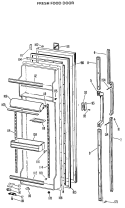 FRESH FOOD DOOR Diagram and Parts List for TFXE24RGD  General Electric Refrigerator