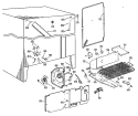 Section Diagram and Parts List for TFXE24RGD  General Electric Refrigerator