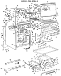 Section Diagram and Parts List for TBX20ZHBR  General Electric Refrigerator