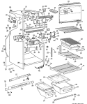 Section Diagram and Parts List for TBX20PGRR  General Electric Refrigerator