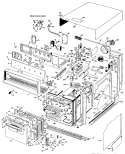 Section Diagram and Parts List for JK2501  General Electric Wall Oven