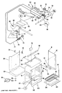 Section Diagram and Parts List for JGBS16PH3  General Electric Range