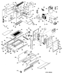 Section Diagram and Parts List for JGHC60GEH3  General Electric Range