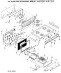 30" GAS FREE STANDING RANGE - ELECTRIC IGNITION Diagram and Parts List for JGBC17GEH3  General Electric Range